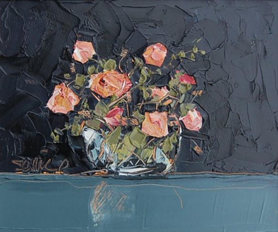 Roses in Glass Bowl