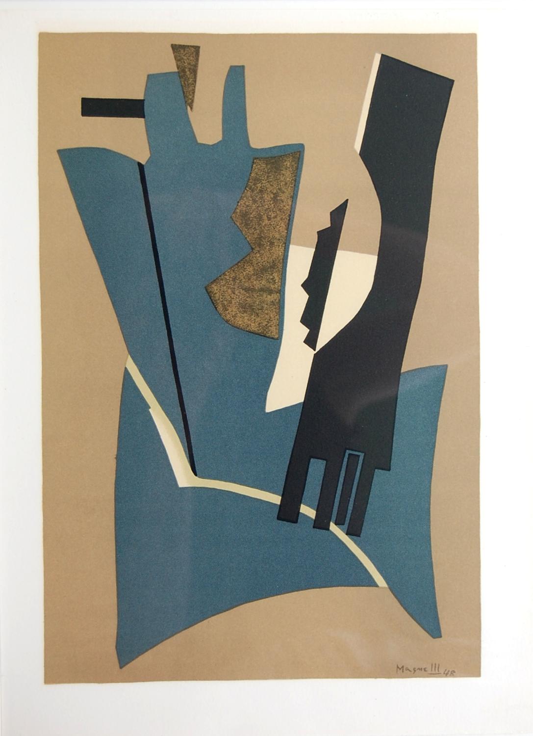 Alberto Magnelli - Composition in Teal