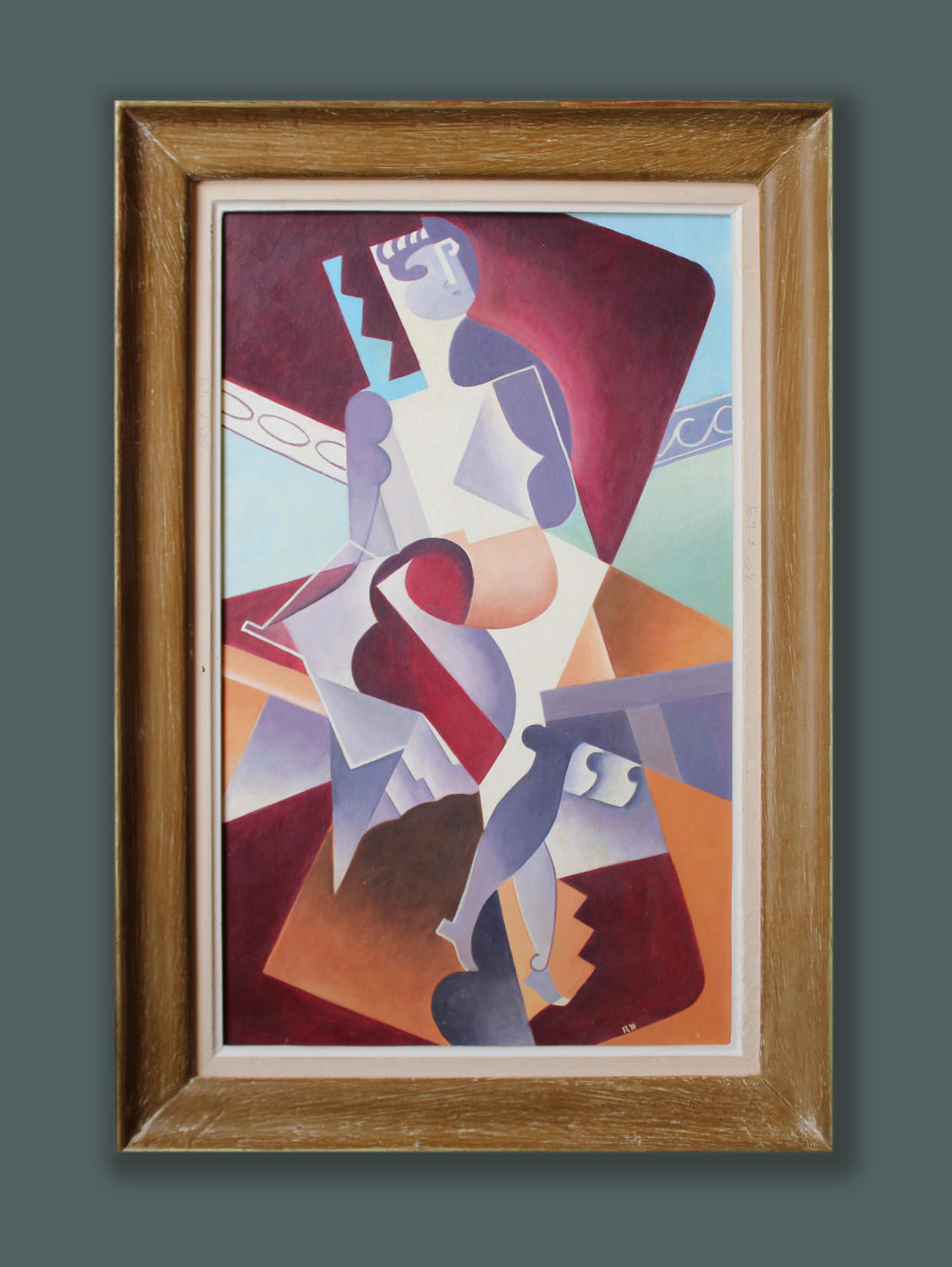 French School, c. 1940, signed R.H. - Abstracted Figure  SOLD