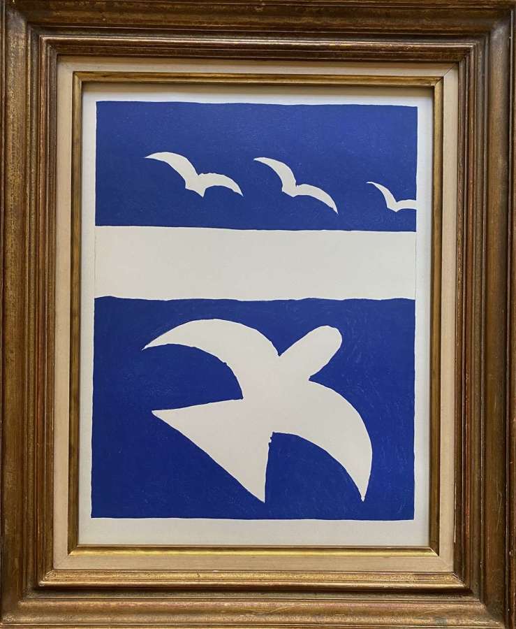Birds on Blue - After Georges Braque