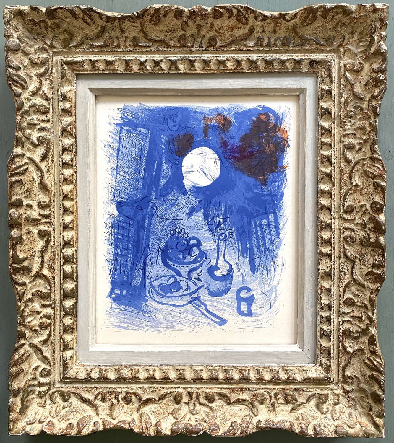 Still Life on Blue, 1957 - After Marc Chagall