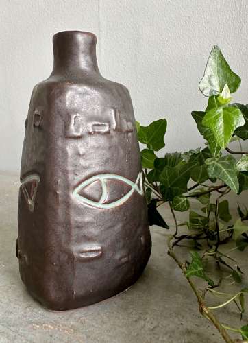 Ichthys fish pot - West German pottery