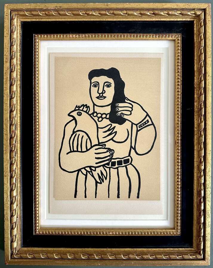 Femme a l'Oiseau - After Fernand L&eacute;ger