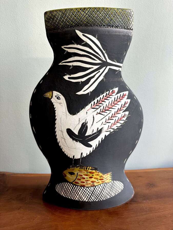 Bird and Palm Leaves - Charmaine Haines
