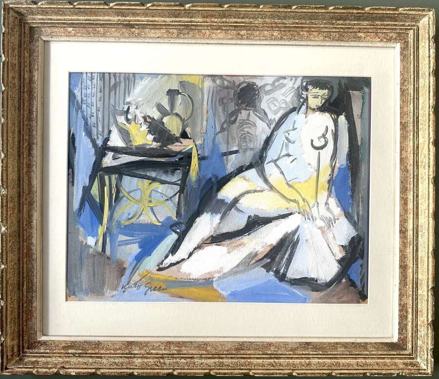 Seated Nude - Kulo Green